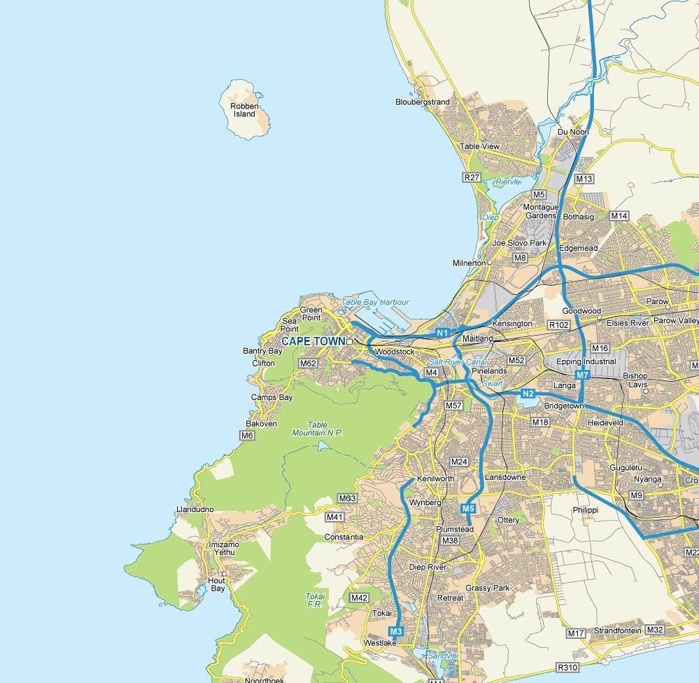 kat jeyografik nan Cape Town erf