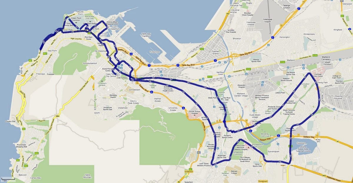 kat jeyografik nan Cape Town marathon wout 