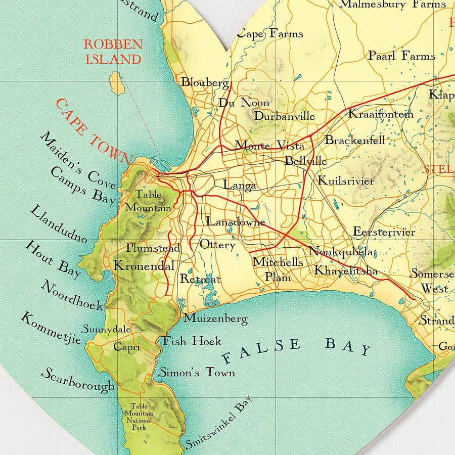 Cape Town kote kat jeyografik