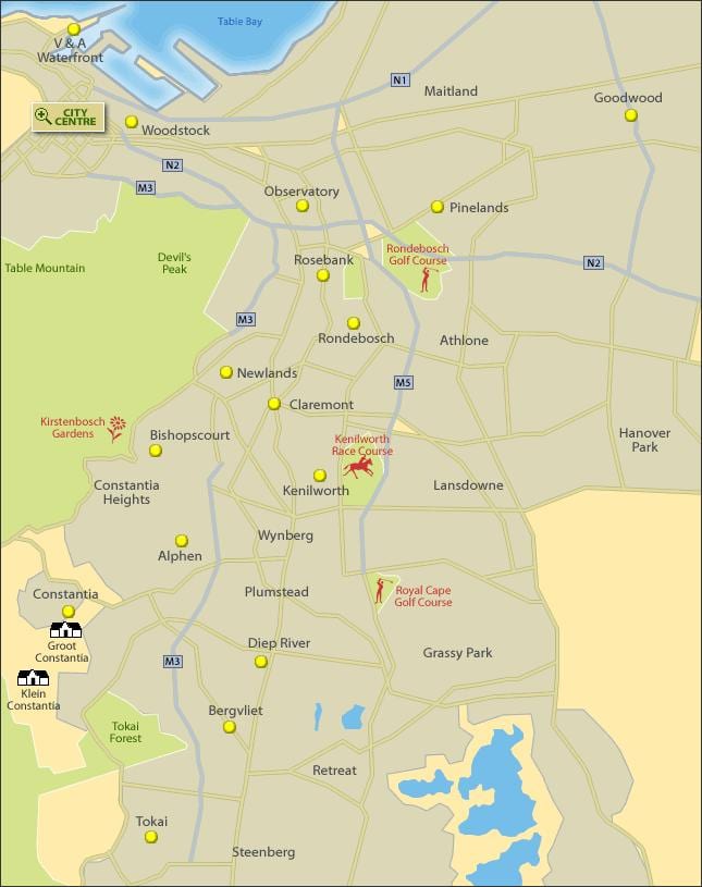 kat jeyografik nan Cape Town nan afrik tout savann pou bèt yo