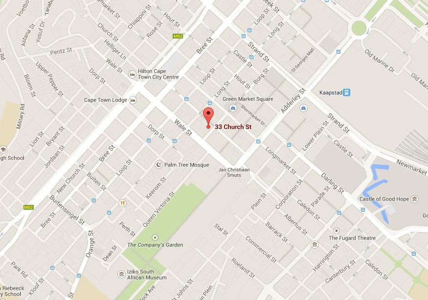 kat jeyografik nan legliz street nan Cape Town 