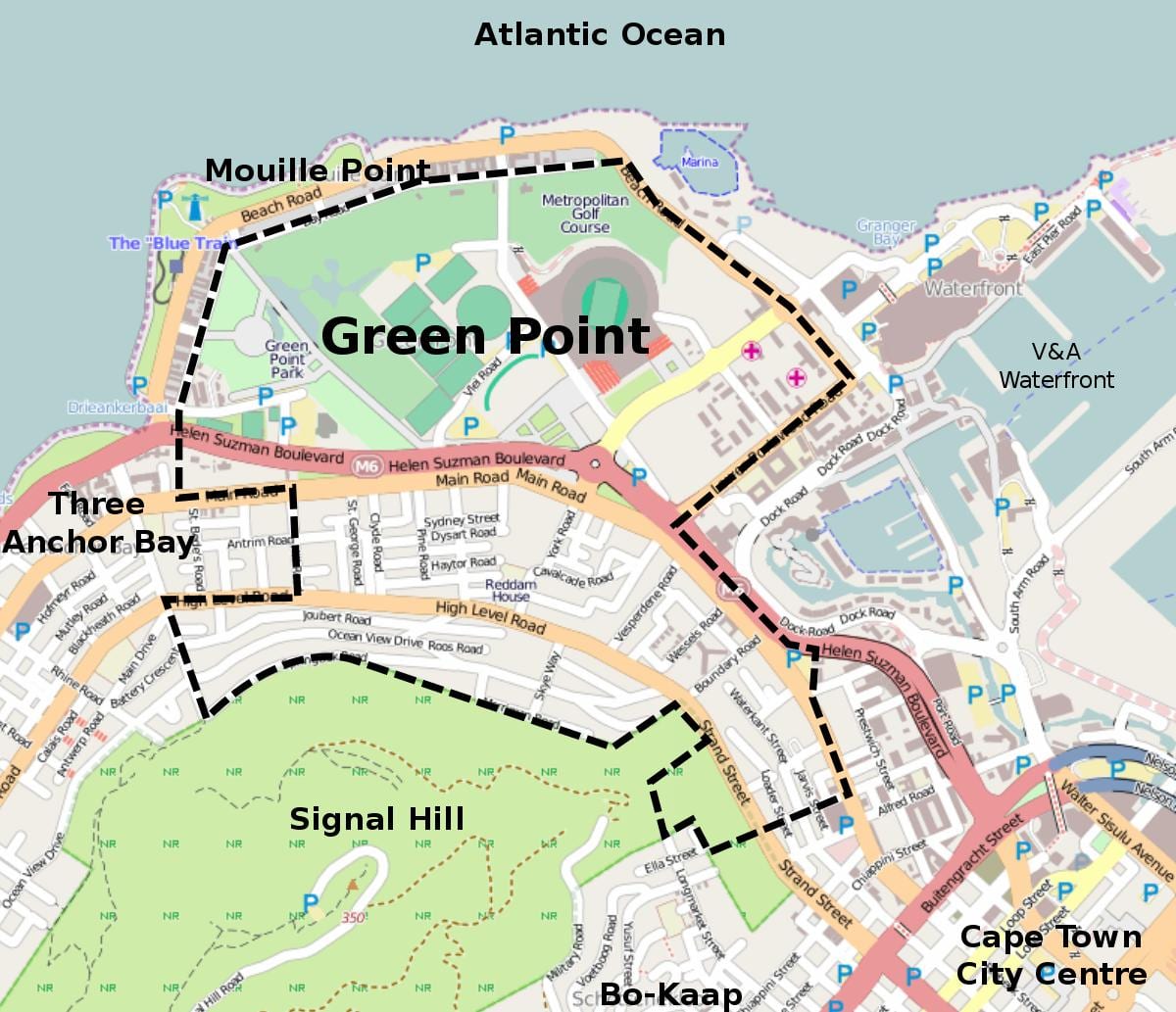 vèt point Cape Town kat jeyografik