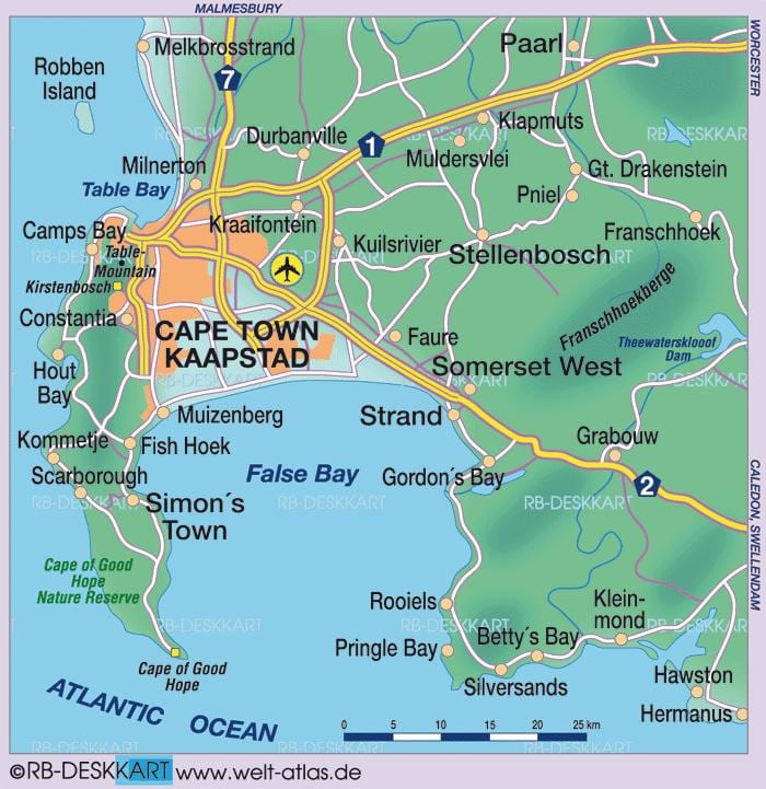 kat jeyografik la nan Cape Town