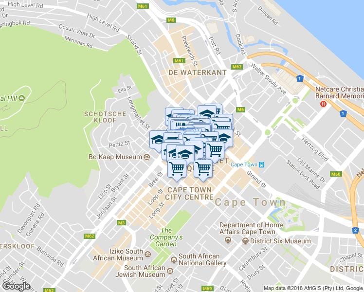 kat jeyografik nan shortmarket lari yo nan Cape Town