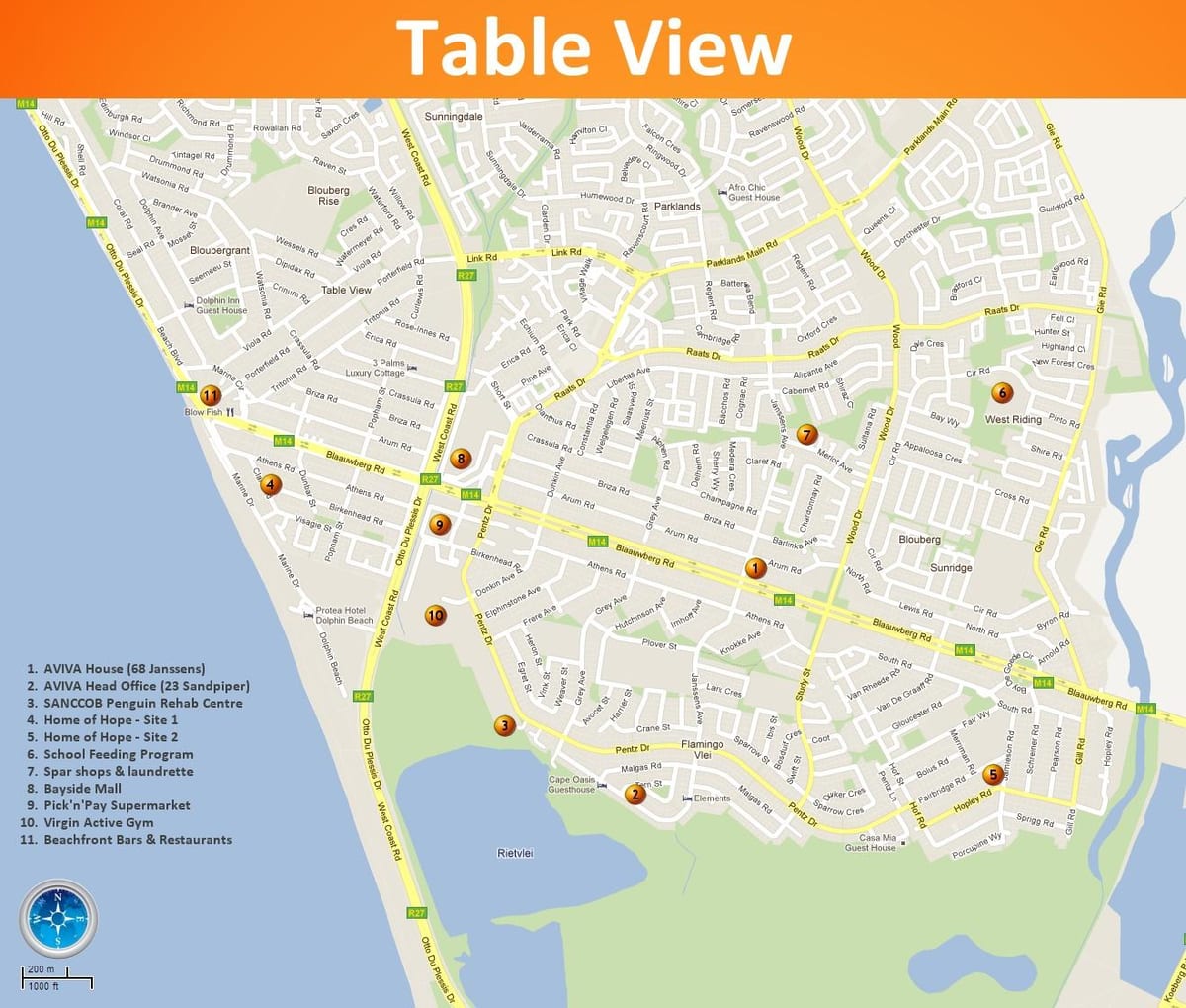 kat nan tab la view nan Cape Town