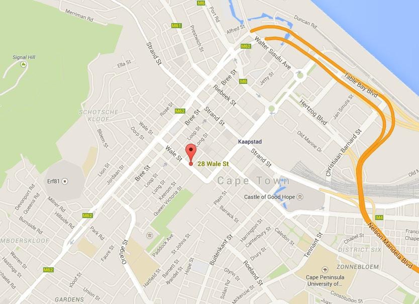 kat jeyografik nan wale lari yo nan Cape Town