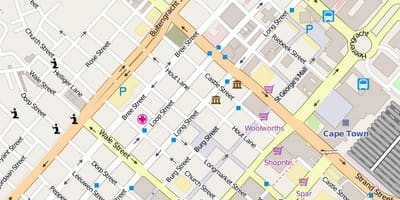 Kat jeyografik nan blèd lari yo nan Cape Town