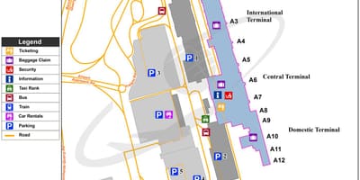 Cape Town ayewopò entènasyonal la kat jeyografik