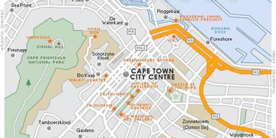 Kat jeyografik nan syèk vil Cape Town